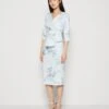 Wal G Wedding - Isabella Wrap Midi - Cocktailjurk - Light Blue