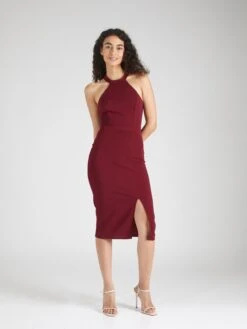 Wal G Midi Jurken Jurk MARGRET Dames Wijnrood -Wal G 05565a545eb16fdaed41fb91f0a1095d