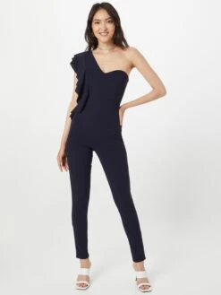 Wal G Lange Jumpsuits Jumpsuit ROSA Dames Navy -Wal G 1aa1ae92c5c8a1f1407fbb1f02c220cd