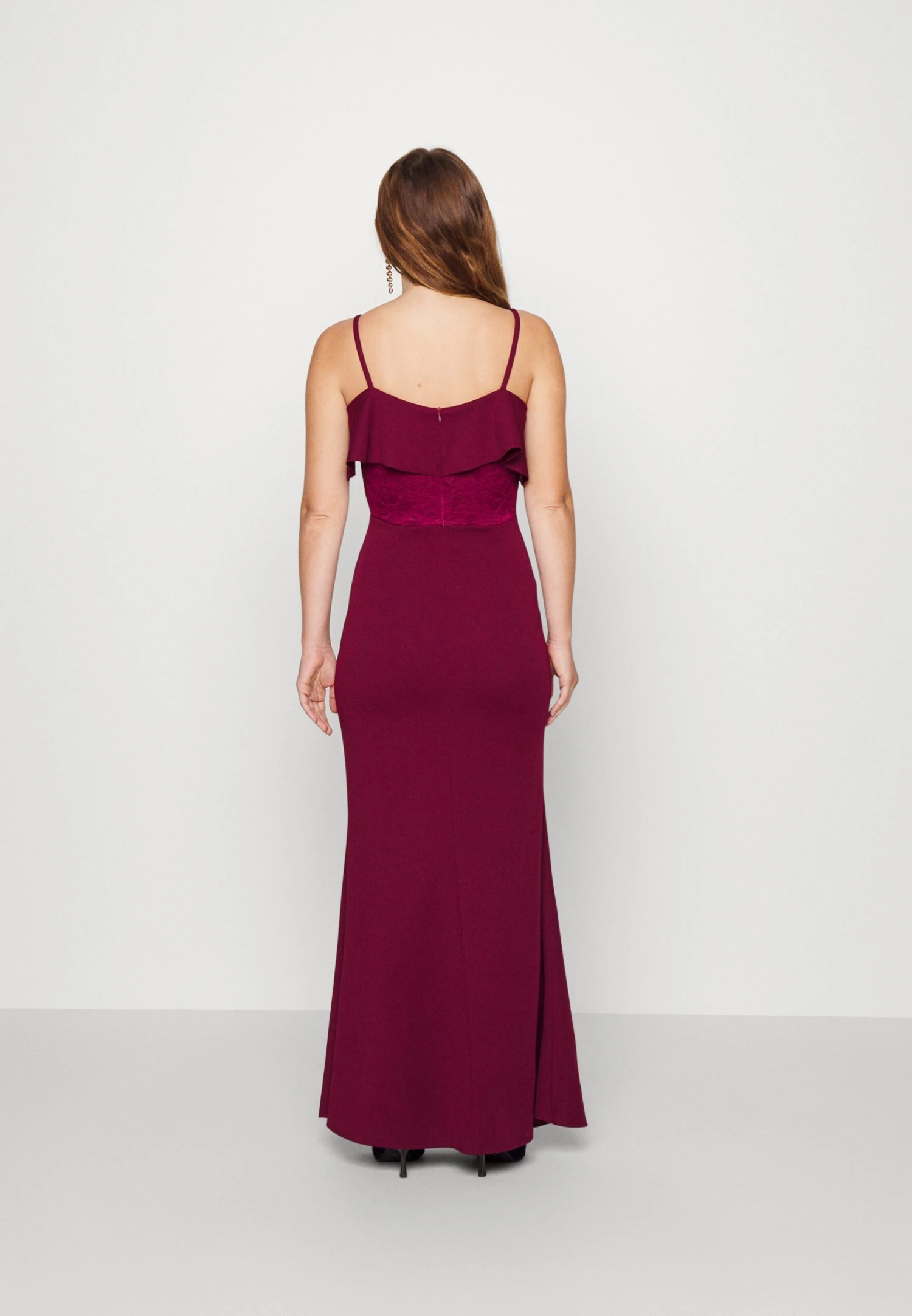 Mita Ruffle Maxi - Galajurk - Wine 3 Mita Ruffle Maxi - Galajurk - Wine - Afbeelding 3
