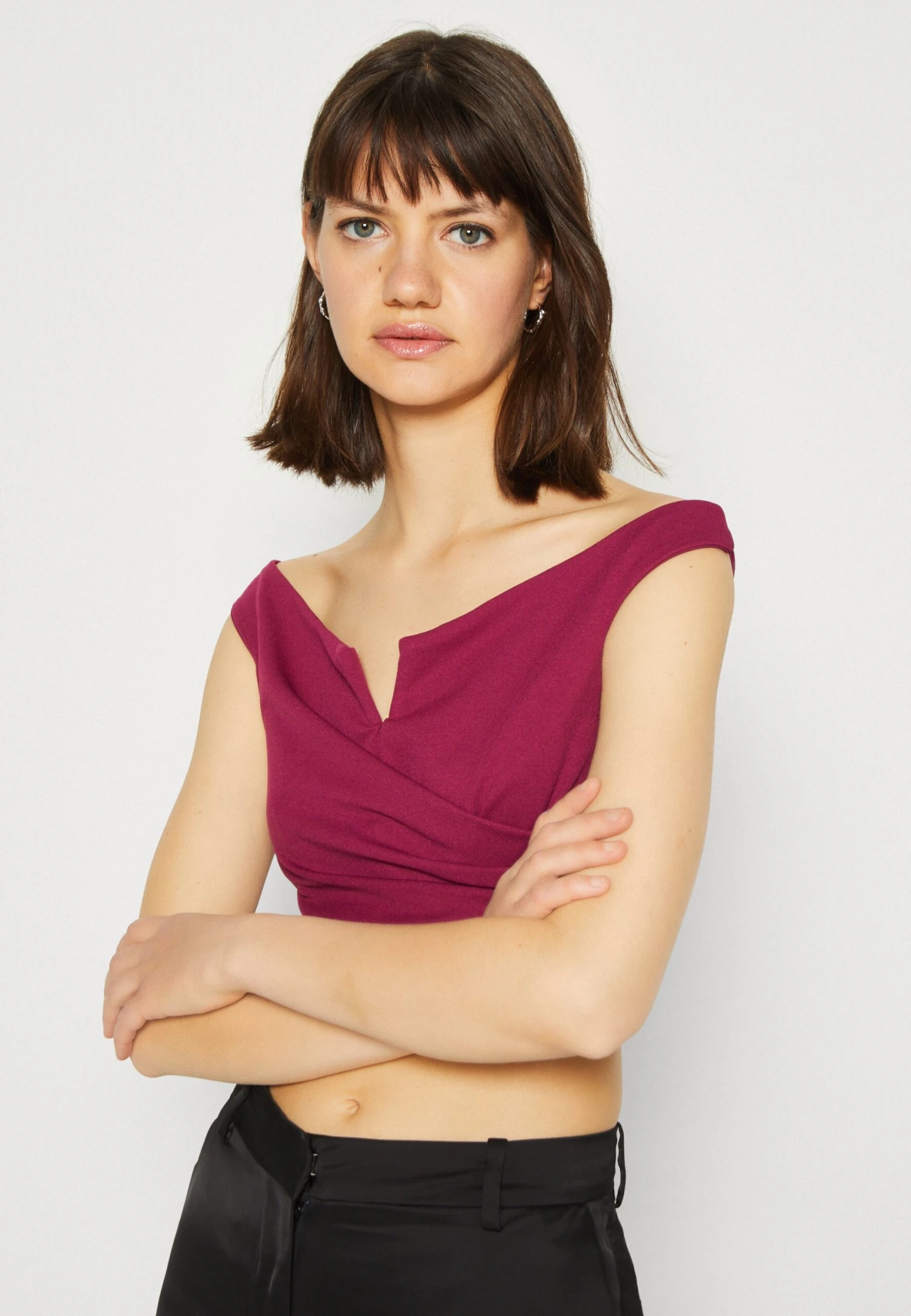 Wal G Valentines Heart Crop - Top - Magenta 4 Wal G Valentines Heart Crop - Top - Magenta - Afbeelding 4