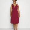 Kandy V Neck Midi - Jurk - Wine