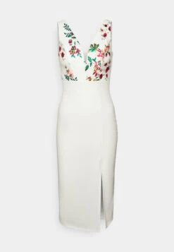 Wal G Embroidered V Neck Rose Midi - Cocktailjurk - White 8 Wal G Embroidered V Neck Rose Midi - Cocktailjurk - White -Wal G 2d4209b90ebe43d6ba9143ae304026c2