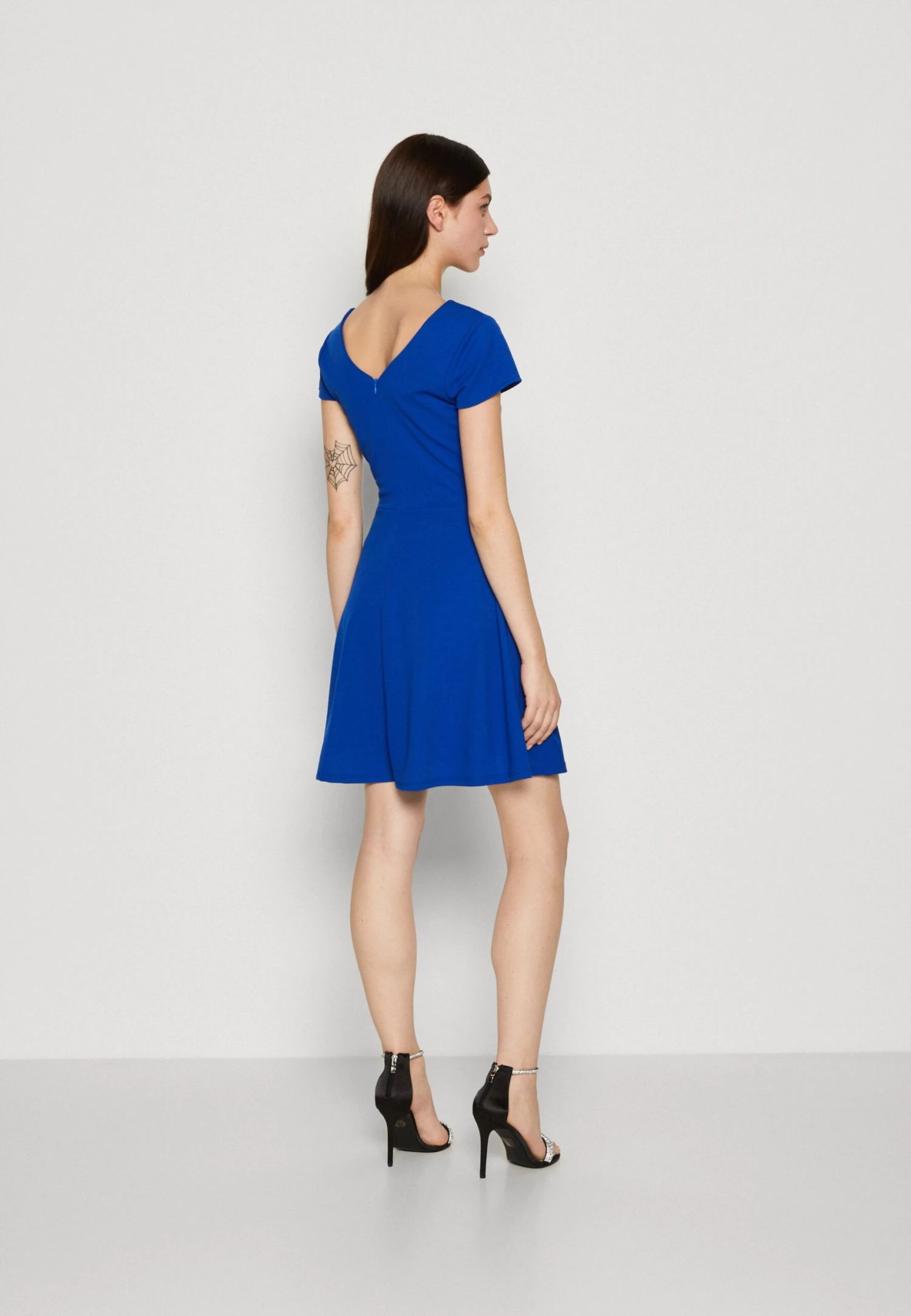 Wal G Milly Knot Ruffle Skater - Jerseyjurk - Electric Blue 3 Wal G Milly Knot Ruffle Skater - Jerseyjurk - Electric Blue - Afbeelding 3