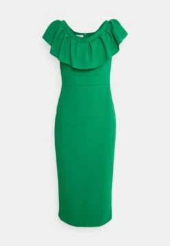 Wal G Himani Frill Neck Midi Dress - Jerseyjurk - Leaf Green 10 Wal G Himani Frill Neck Midi Dress - Jerseyjurk - Leaf Green -Wal G 3078c61c0678444ebbb97fc9460b17aa
