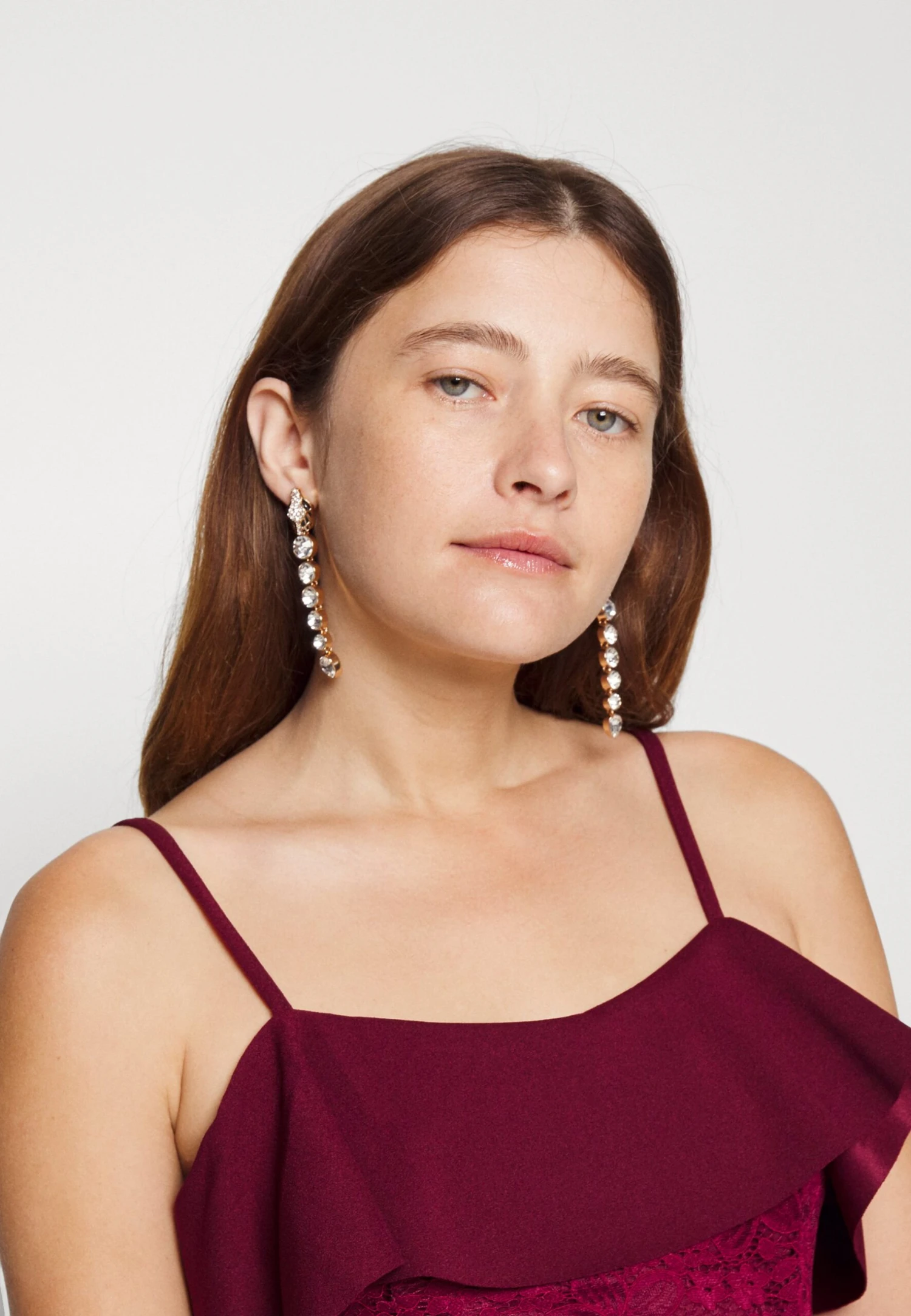 Mita Ruffle Maxi - Galajurk - Wine 5 Mita Ruffle Maxi - Galajurk - Wine - Afbeelding 5