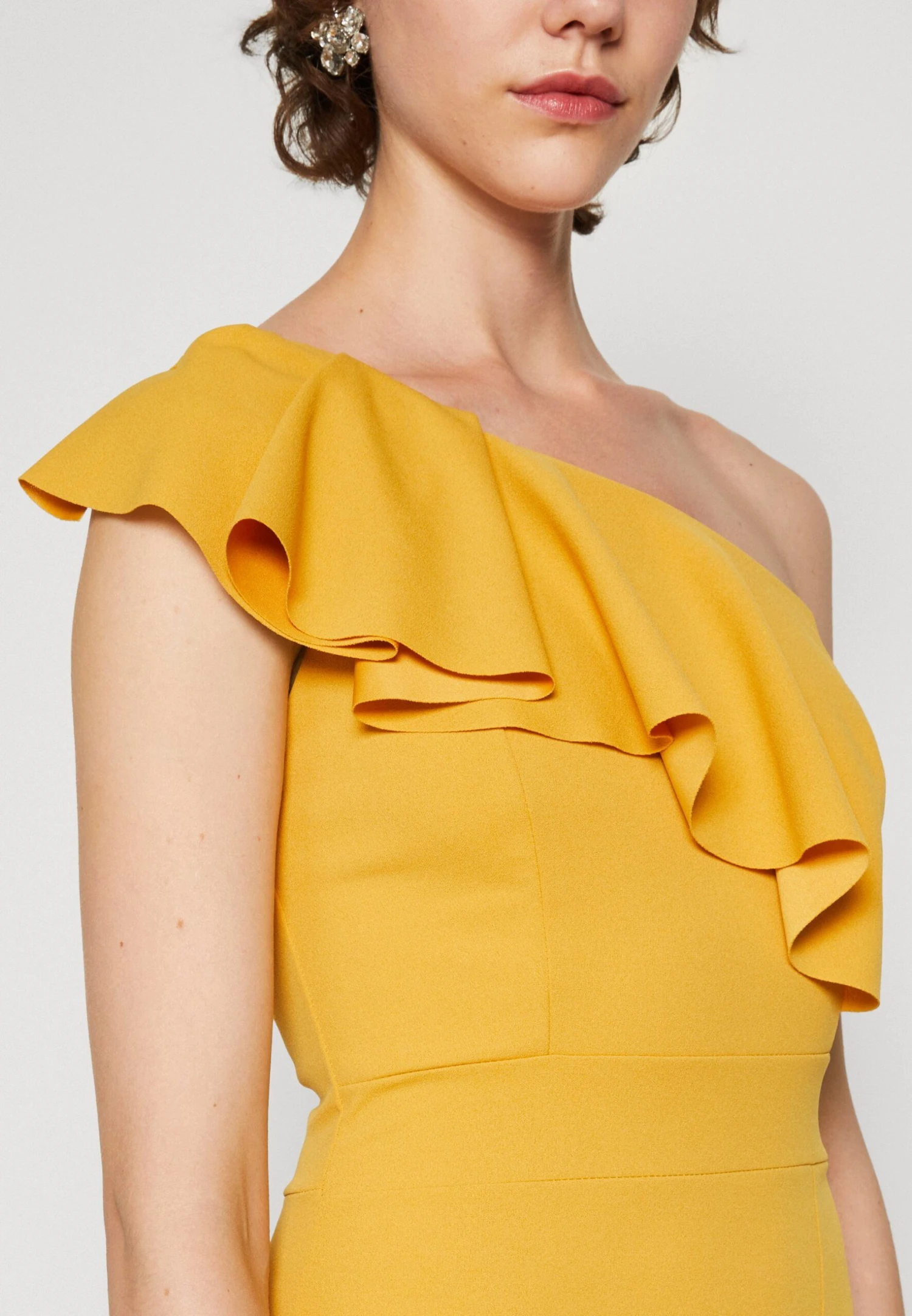 Wal G Andy Ruffle Midi - Cocktailjurk - Mango 6 Wal G Andy Ruffle Midi - Cocktailjurk - Mango - Afbeelding 6