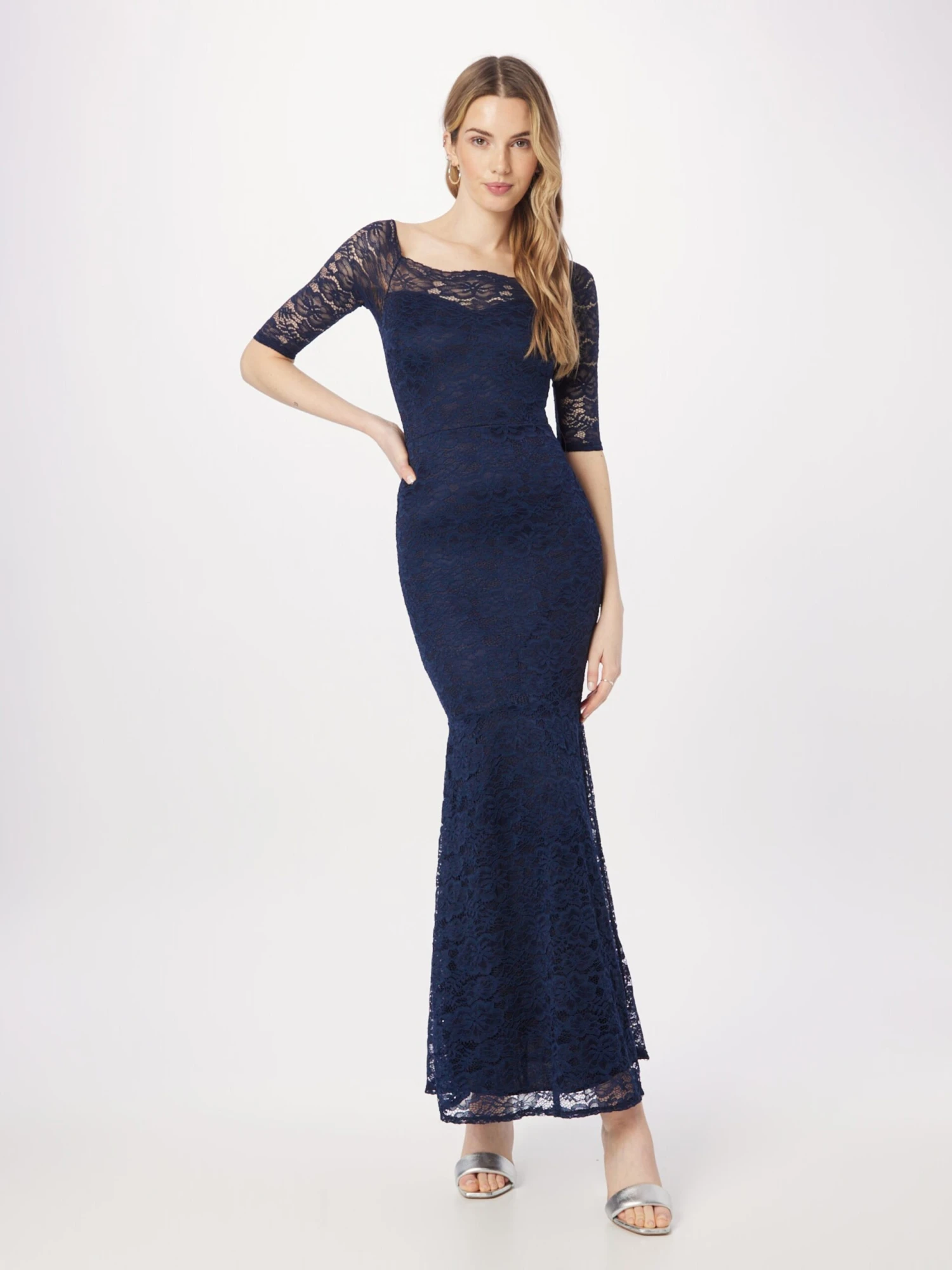 Wal G Avondjurken Avondjurk ABBY Dames Navy 3 Wal G Avondjurken Avondjurk ABBY Dames Navy - Afbeelding 3