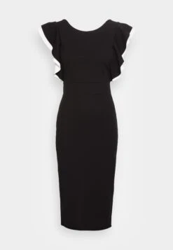 Wal G Kelly Ruffle Sleeve Midi Dress - Cocktailjurk - Black/White 8 Wal G Kelly Ruffle Sleeve Midi Dress - Cocktailjurk - Black/White -Wal G 48c03449f33b4478aaae43a60d55e688