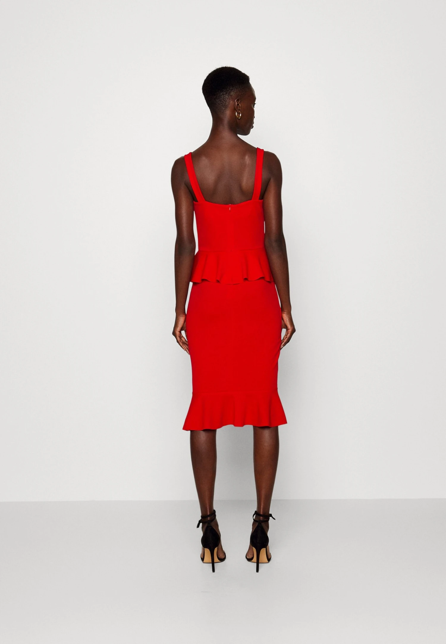 Jace Peplum Dress - Jerseyjurk - Red 3 Jace Peplum Dress - Jerseyjurk - Red - Afbeelding 3