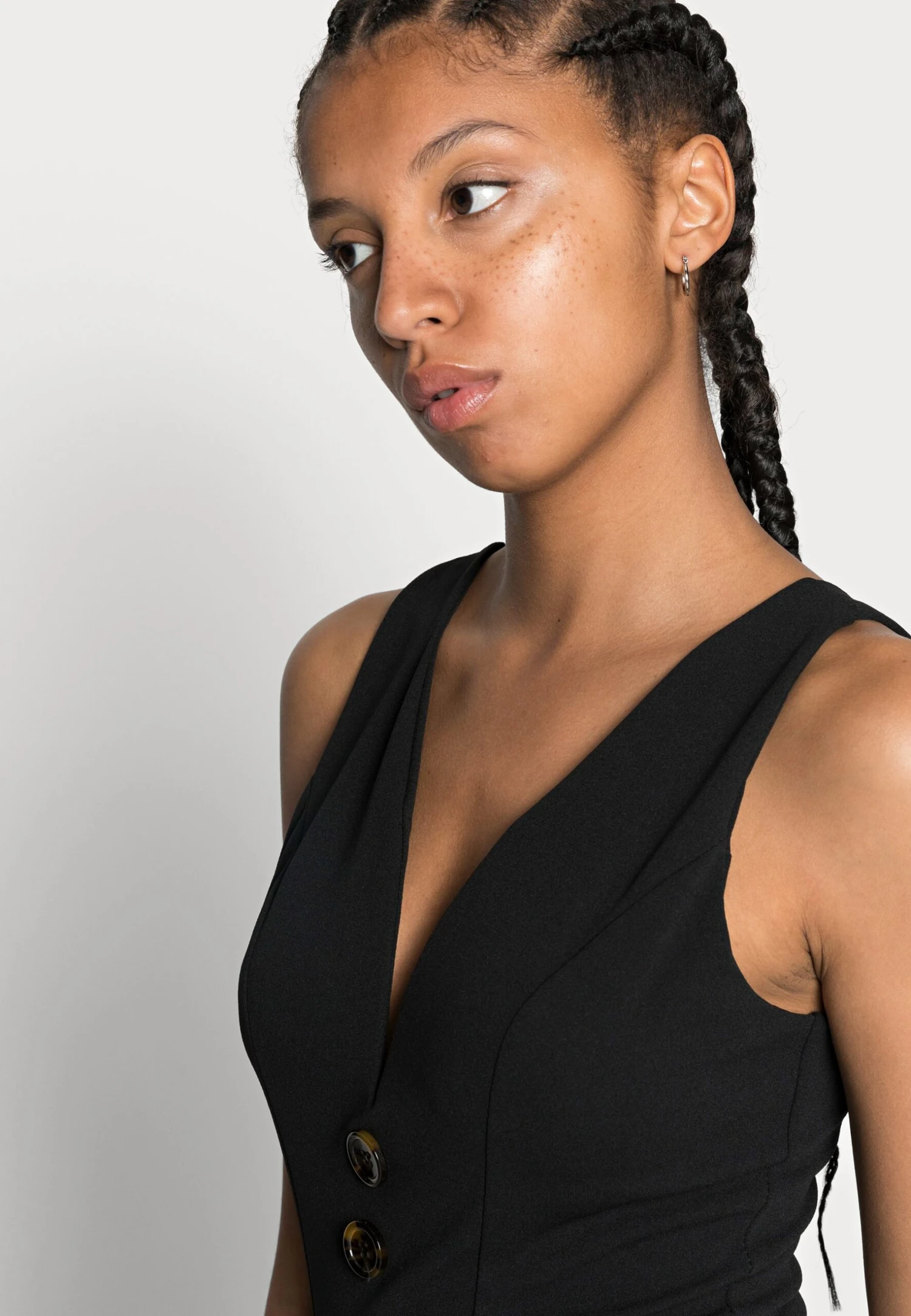 Wal G Tortoise Button Body - Top - Black 5 Wal G Tortoise Button Body - Top - Black - Afbeelding 5