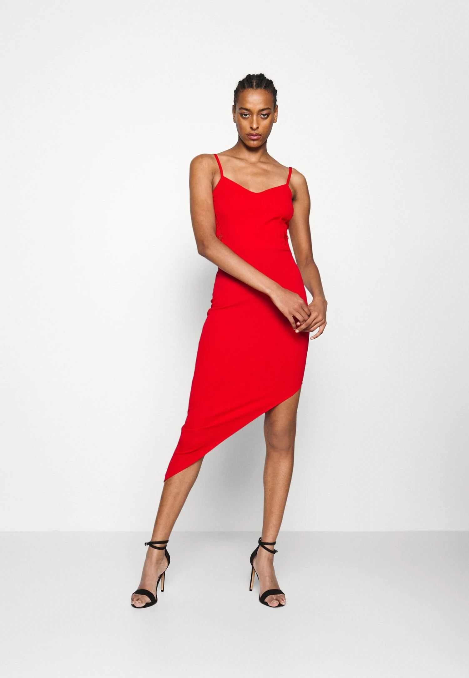 Laila Asymmetric Midi Dress - Jurk - Red 2 Laila Asymmetric Midi Dress - Jurk - Red - Afbeelding 2