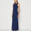 Wal G Becky Open Back Maxi - Jerseyjurk - Navy Blue