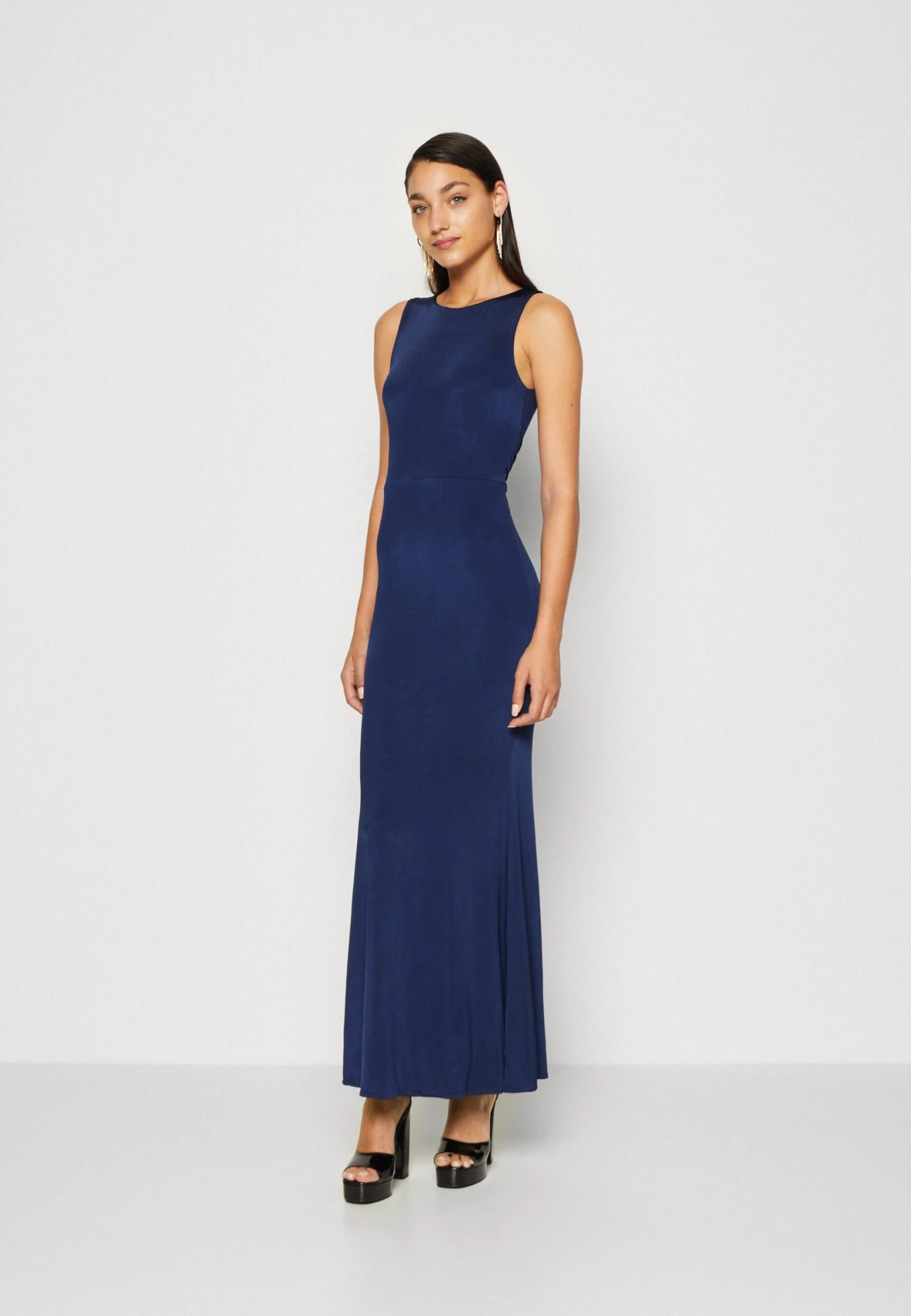 Wal G Becky Open Back Maxi - Jerseyjurk - Navy Blue 1 Wal G Becky Open Back Maxi - Jerseyjurk - Navy Blue