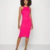 Wal G Jimmy Midi Dress - Jerseyjurk - Dark Fushia
