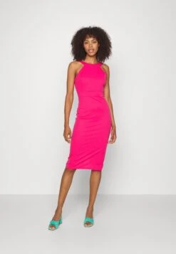 Wal G Jimmy Midi Dress - Jerseyjurk - Dark Fushia