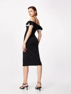 Wal G Midi Jurken Jurk SIMAH Dames Zwart -Wal G 5e10b6cc148c46236822da951e42d8a9