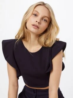 Wal G T-shirts Shirt OLLI Dames Nachtblauw -Wal G 66d610e6c9e24236e1b4fd485ced0cb4