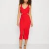 Wal G Brodie Cut Out Midi - Jerseyjurk - Red