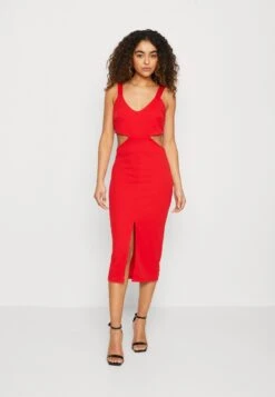 Wal G Brodie Cut Out Midi - Jerseyjurk - Red