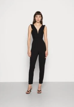 Wal G Rayna Ruffled- Jumpsuit - Black