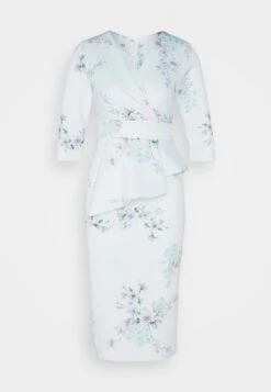 Wal G Wedding - Isabella Wrap Midi - Cocktailjurk - Light Blue -Wal G 6a513ff9bf394976b4c931bf26246b08