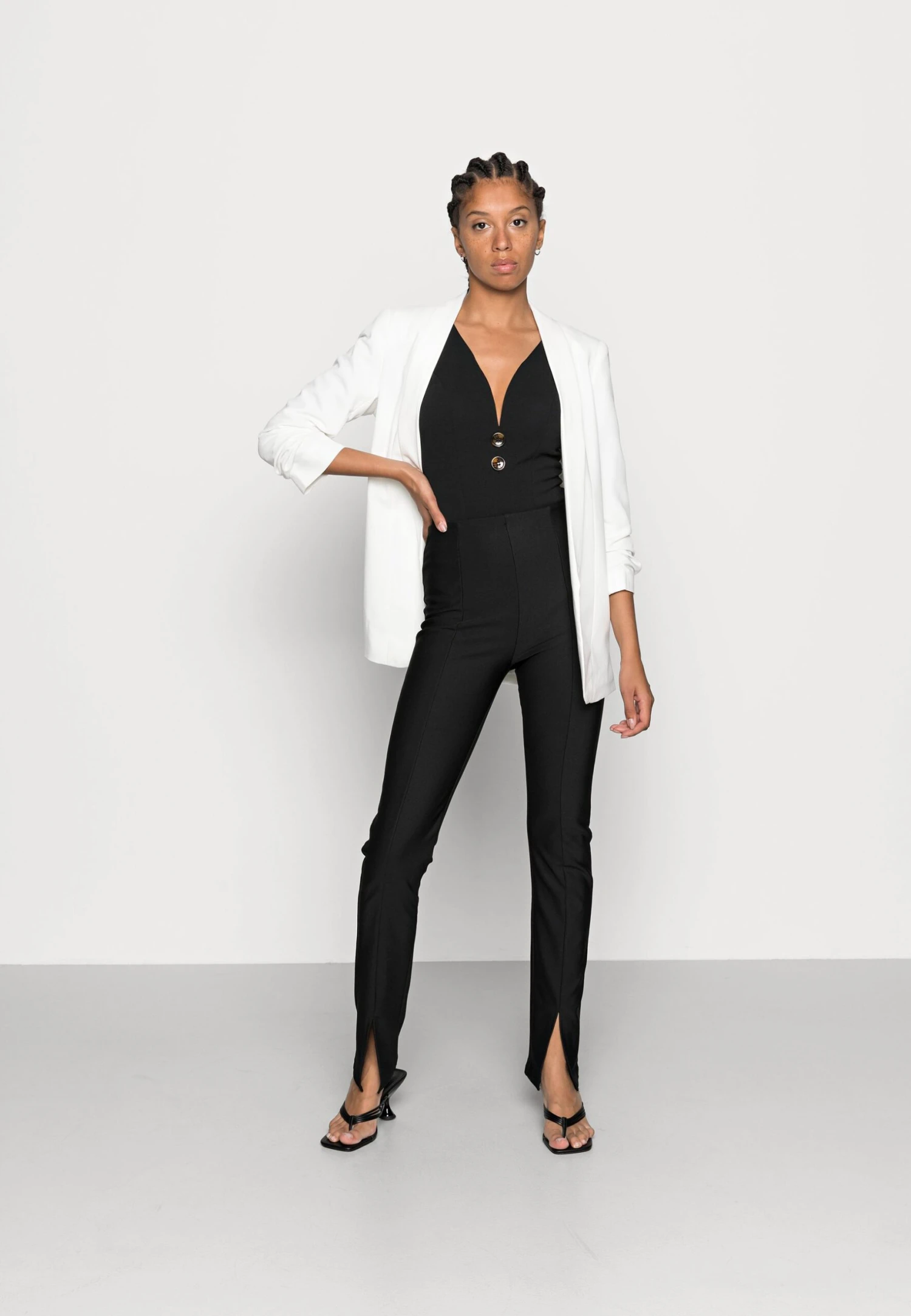 Wal G Tortoise Button Body - Top - Black 2 Wal G Tortoise Button Body - Top - Black - Afbeelding 2