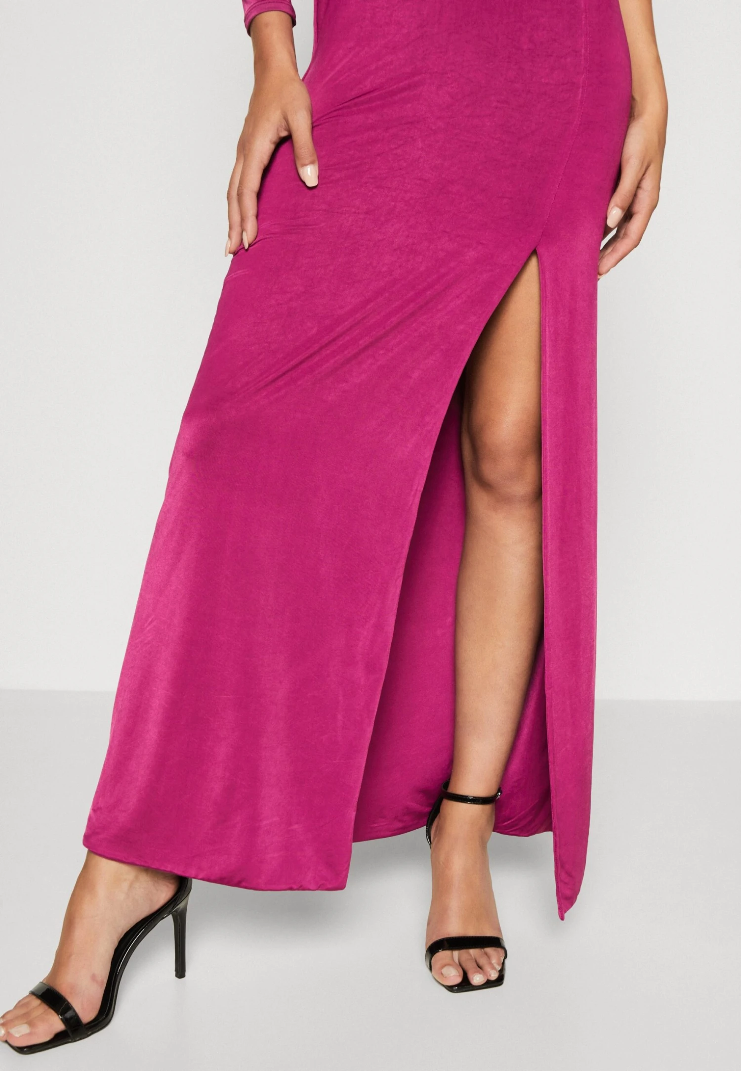 Wal G Arrabella One Sleeve Maxi - Jerseyjurk - Magenta 6 Wal G Arrabella One Sleeve Maxi - Jerseyjurk - Magenta - Afbeelding 6