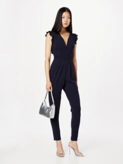 Wal G Lange Jumpsuits Jumpsuit Dames Navy -Wal G 75774e686951f8a9eb9bdd308ab4922b
