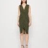 Wal G Safa Rouched Mini - Jerseyjurk - Forest Green