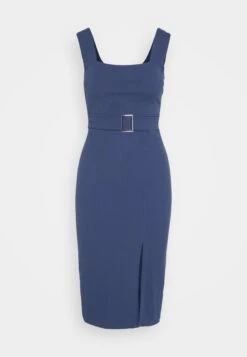 Wal G Jumina Buckle Midi - Jerseyjurk - Denim Blue -Wal G 779e88ce9e1443c88ccbf4e6389ffdf5