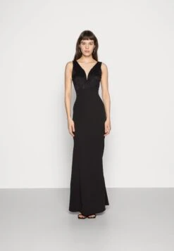 Wal G V Neck Maxi - Galajurk - Black