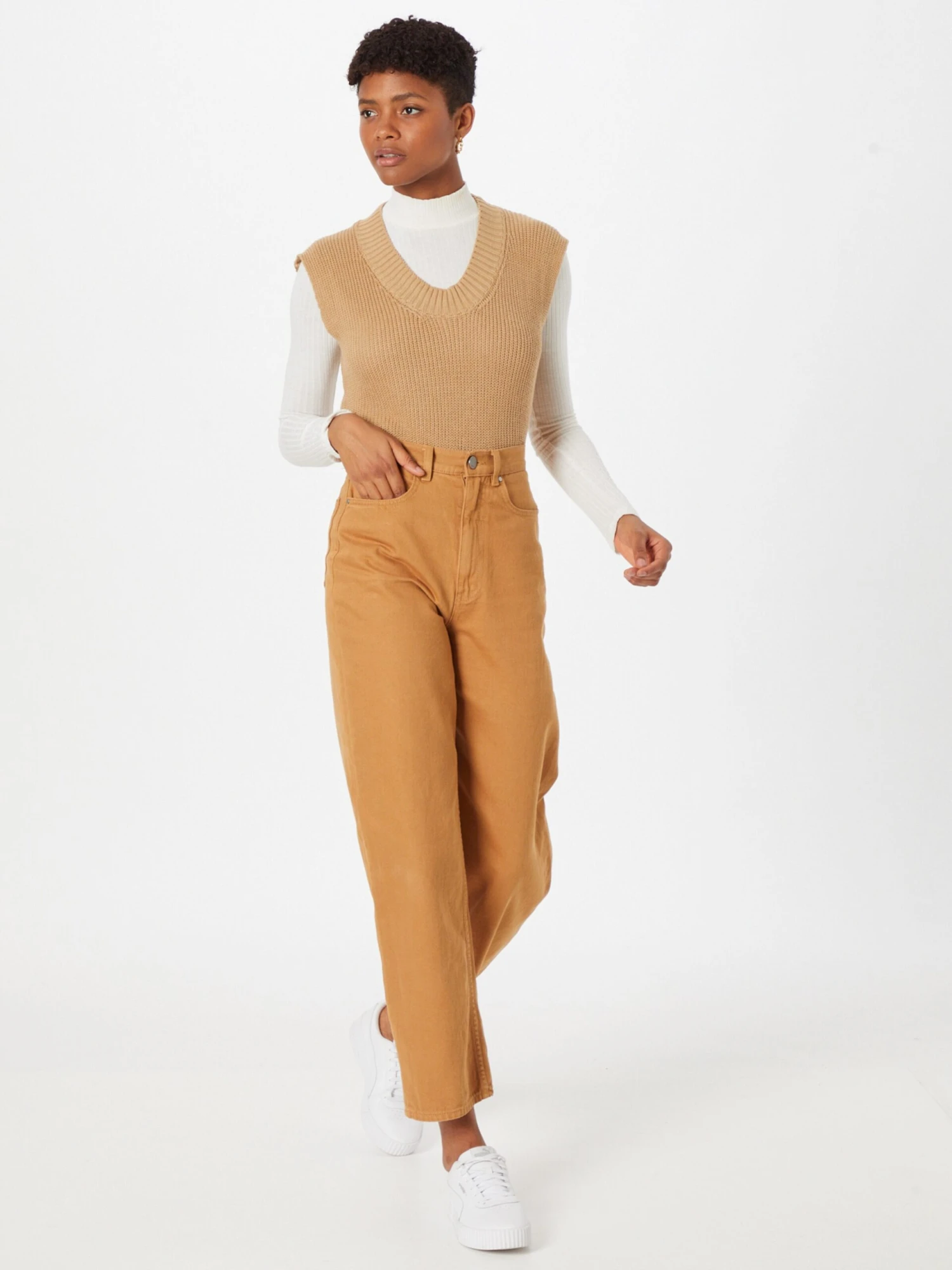 Wal G Fijngebreide Truien Trui PIPPY Dames Camel 5 Wal G Fijngebreide Truien Trui PIPPY Dames Camel - Afbeelding 5