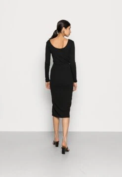 Wal G Tortoise Button Skirt - Kokerrok - Black -Wal G 839c151274fe479192958743fac046e2