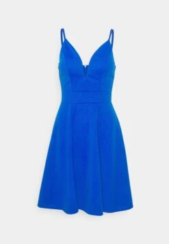 Wal G Vincent Skater Dress - Jerseyjurk - Electric Blue -Wal G 87b025be3ff44a318abd943bf1c09e6e