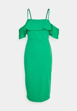 Zimmi Off Shoulder Midi Dress - Jerseyjurk - Leaf Green -Wal G 87b08ce749fa4a87869c9dda001fb896
