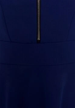 Wal G Danya Ruffle Sleeve Zip Skater Dress - Jerseyjurk - Electric Blue -Wal G 88d3447a36a844a98f71beccdeae305c