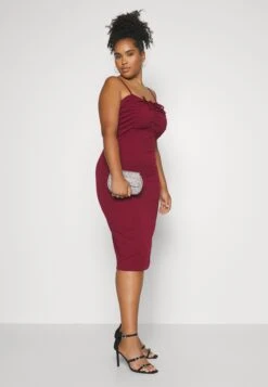 Curve Dolly Midi - Cocktailjurk - Wine -Wal G 88fcd82416fa41af9acfb9df842c53f8