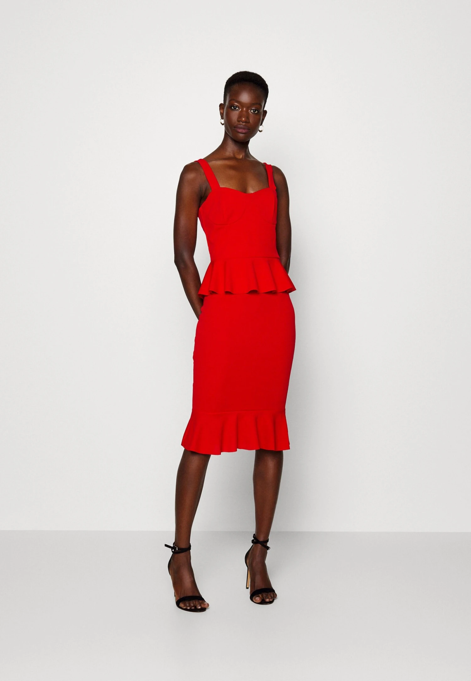 Jace Peplum Dress - Jerseyjurk - Red 2 Jace Peplum Dress - Jerseyjurk - Red - Afbeelding 2