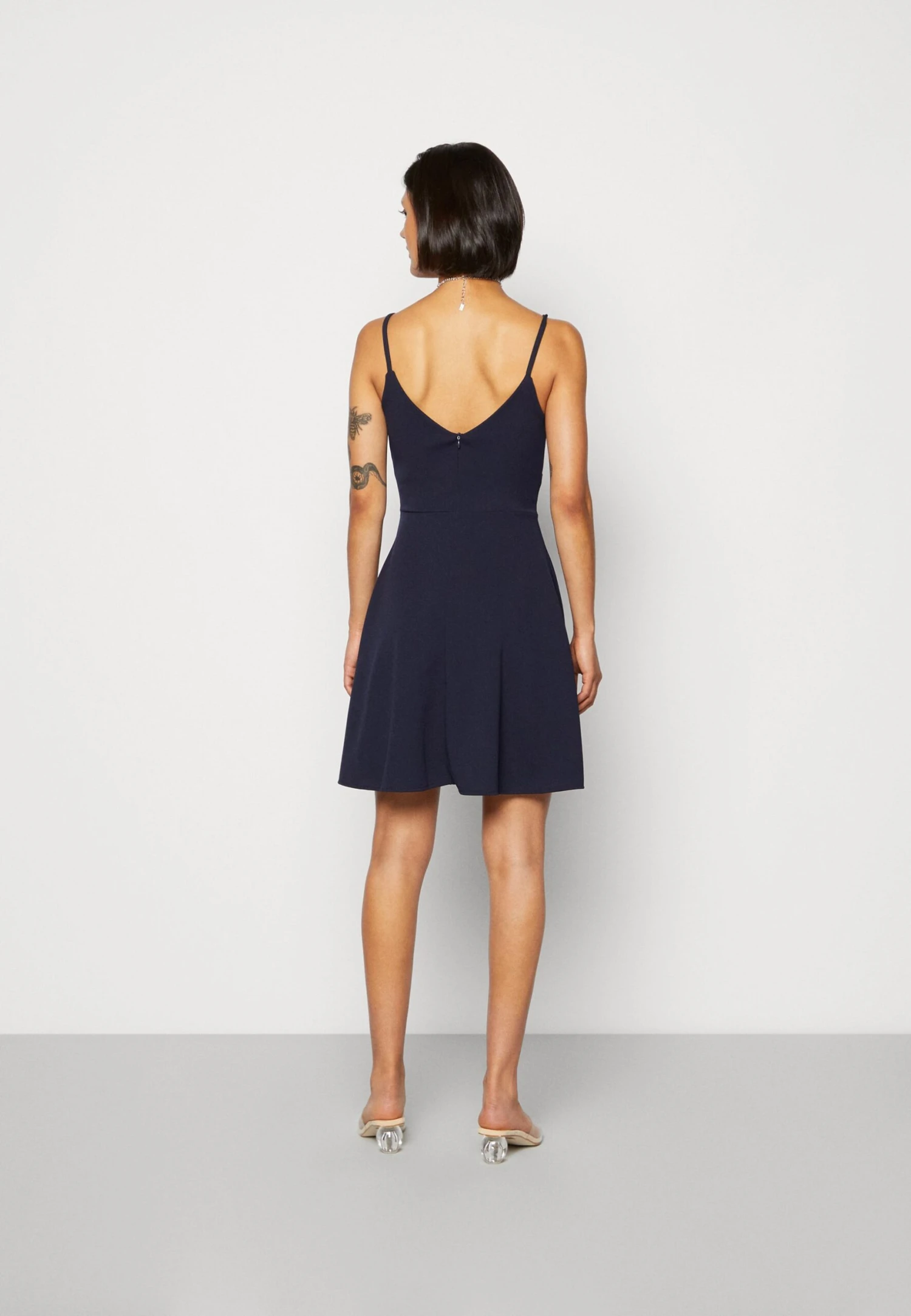 Wal G Jina Skater Dress - Jerseyjurk - Navy Blue 3 Wal G Jina Skater Dress - Jerseyjurk - Navy Blue - Afbeelding 3