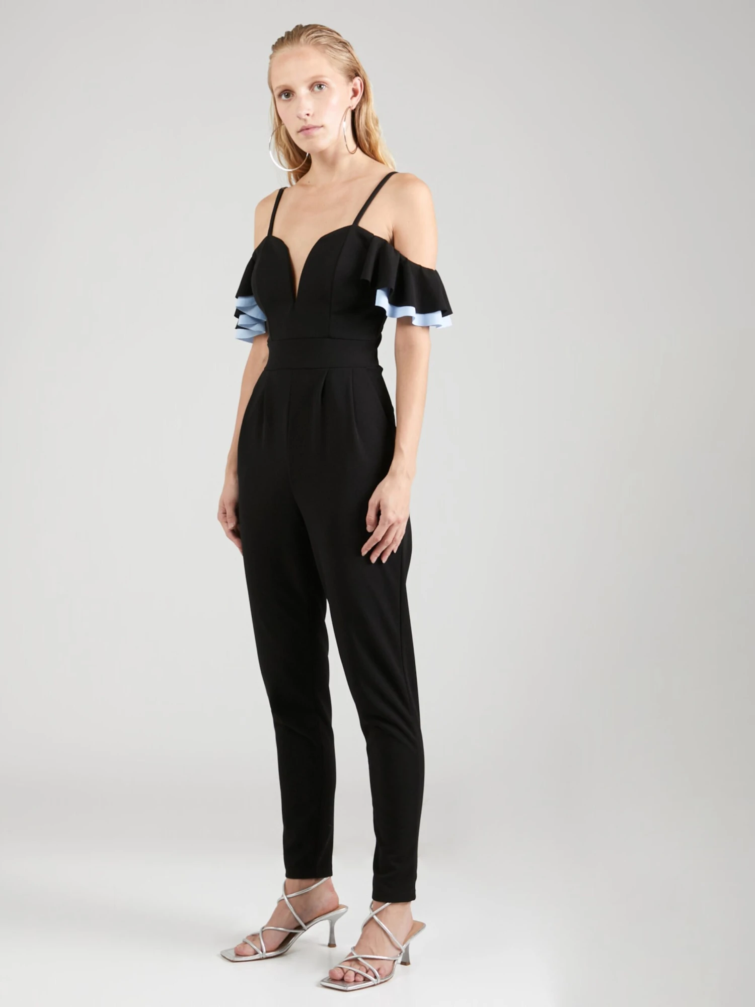Wal G Lange Jumpsuits Jumpsuit SIMAH Dames Zwart 3 Wal G Lange Jumpsuits Jumpsuit SIMAH Dames Zwart - Afbeelding 3