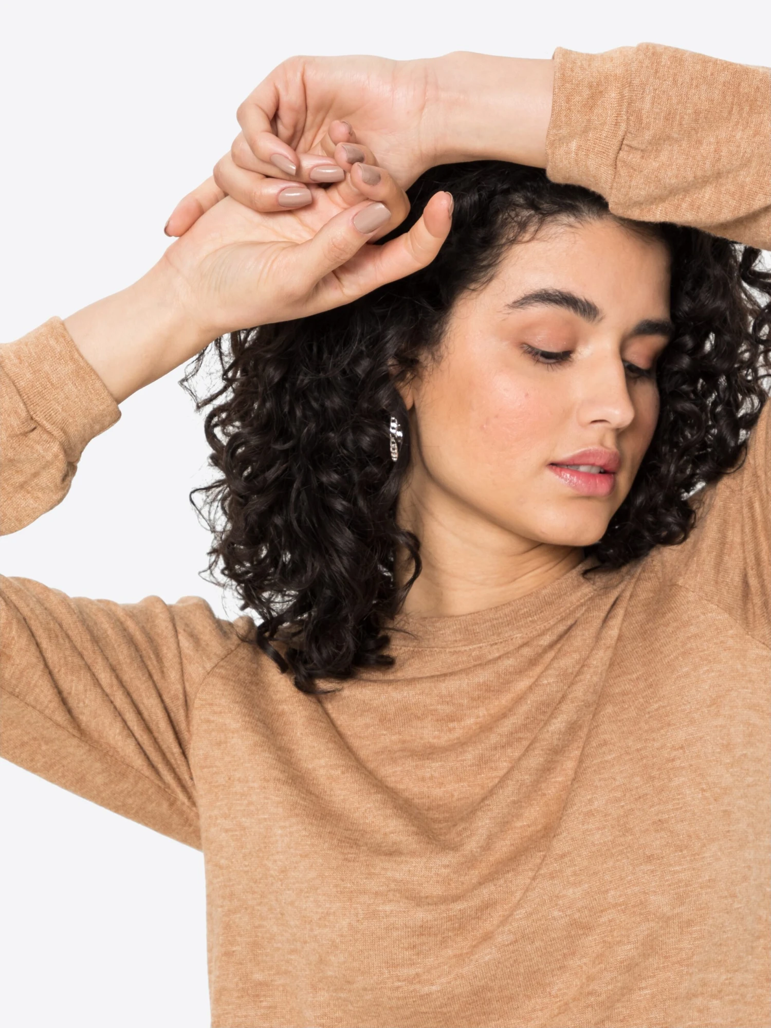 Wal G Fijngebreide Truien Trui LIBBY Dames Bruin Gemêleerd 2 Wal G Fijngebreide Truien Trui LIBBY Dames Bruin Gemêleerd - Afbeelding 2