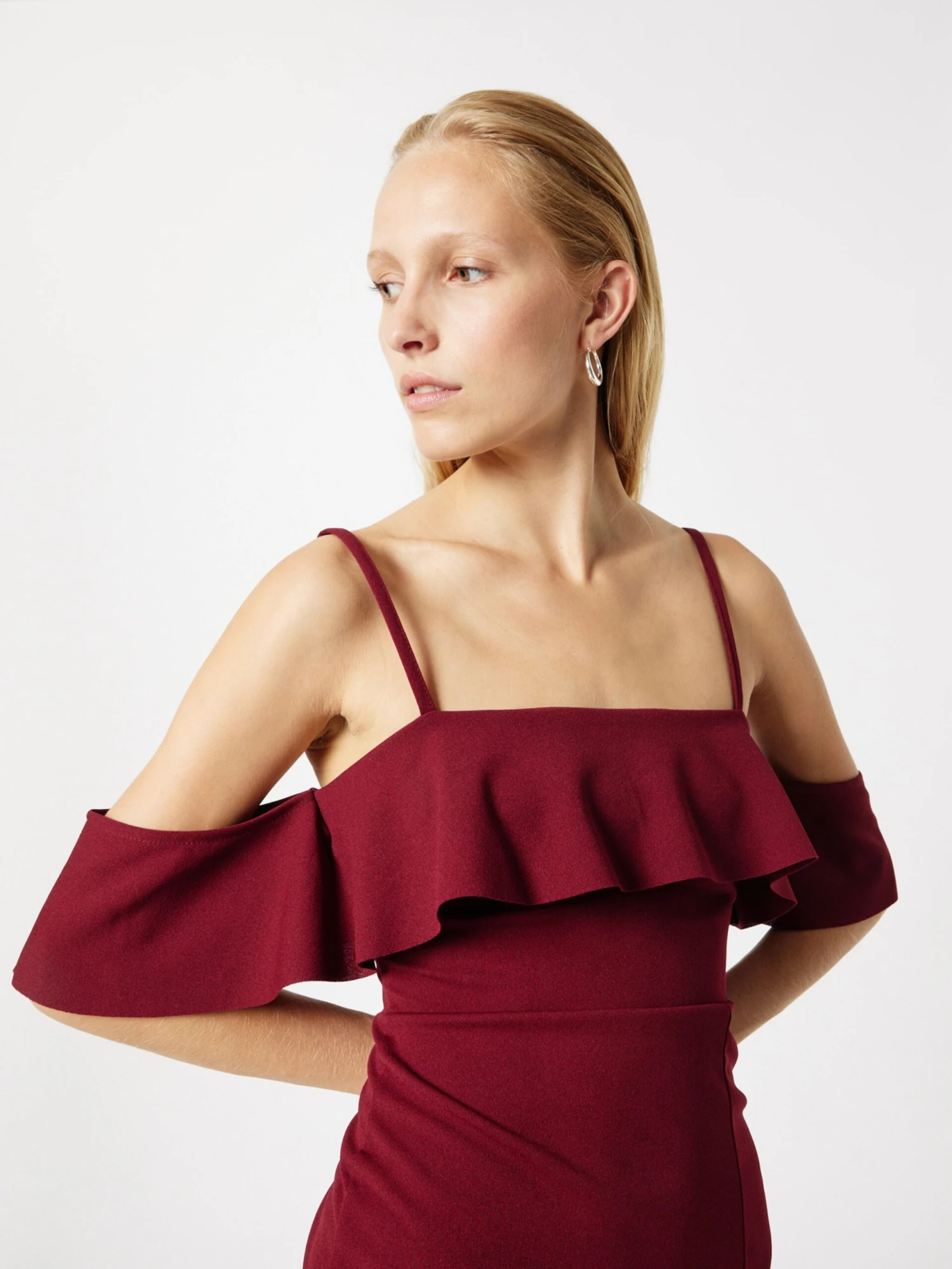 Wal G Mini Jurken Jurk ZIMMI Dames Wijnrood 6 Wal G Mini Jurken Jurk ZIMMI Dames Wijnrood - Afbeelding 6