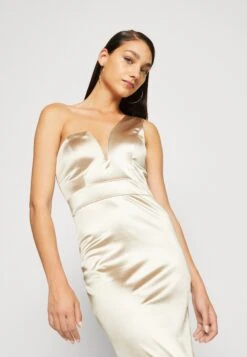 Wal G Evalina One Sleeve Maxi - Galajurk - Champagne -Wal G 9346ebbebd34415996d3098c673a1593