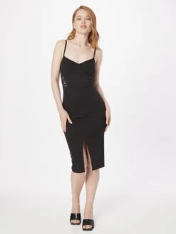 Wal G Midi Jurken Jurk TIZA Dames Zwart -Wal G 93be9a9e68791d5f8144bf1fc91f495d