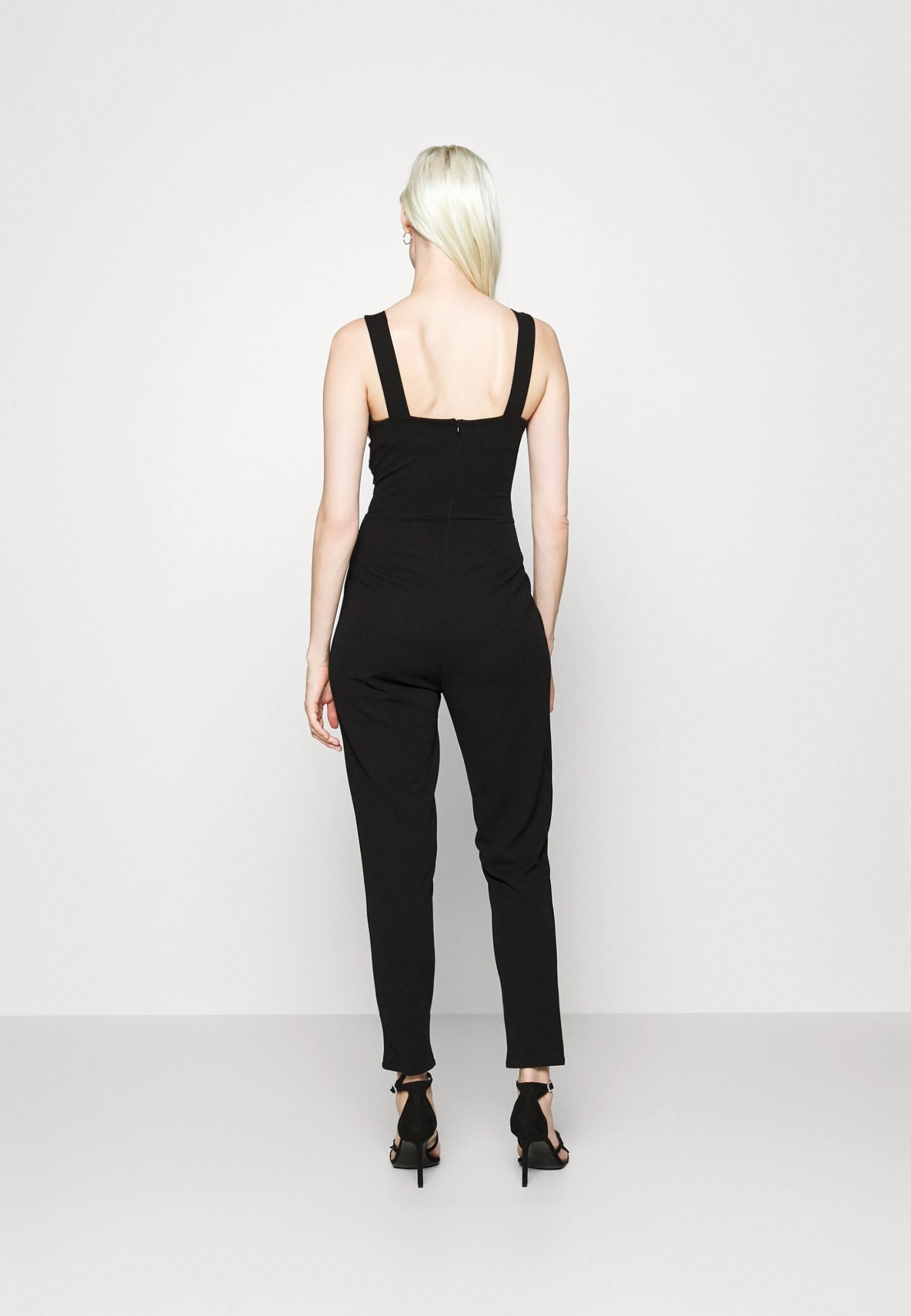 Contrast Plunge - Jumpsuit - Black 3 Contrast Plunge - Jumpsuit - Black - Afbeelding 3