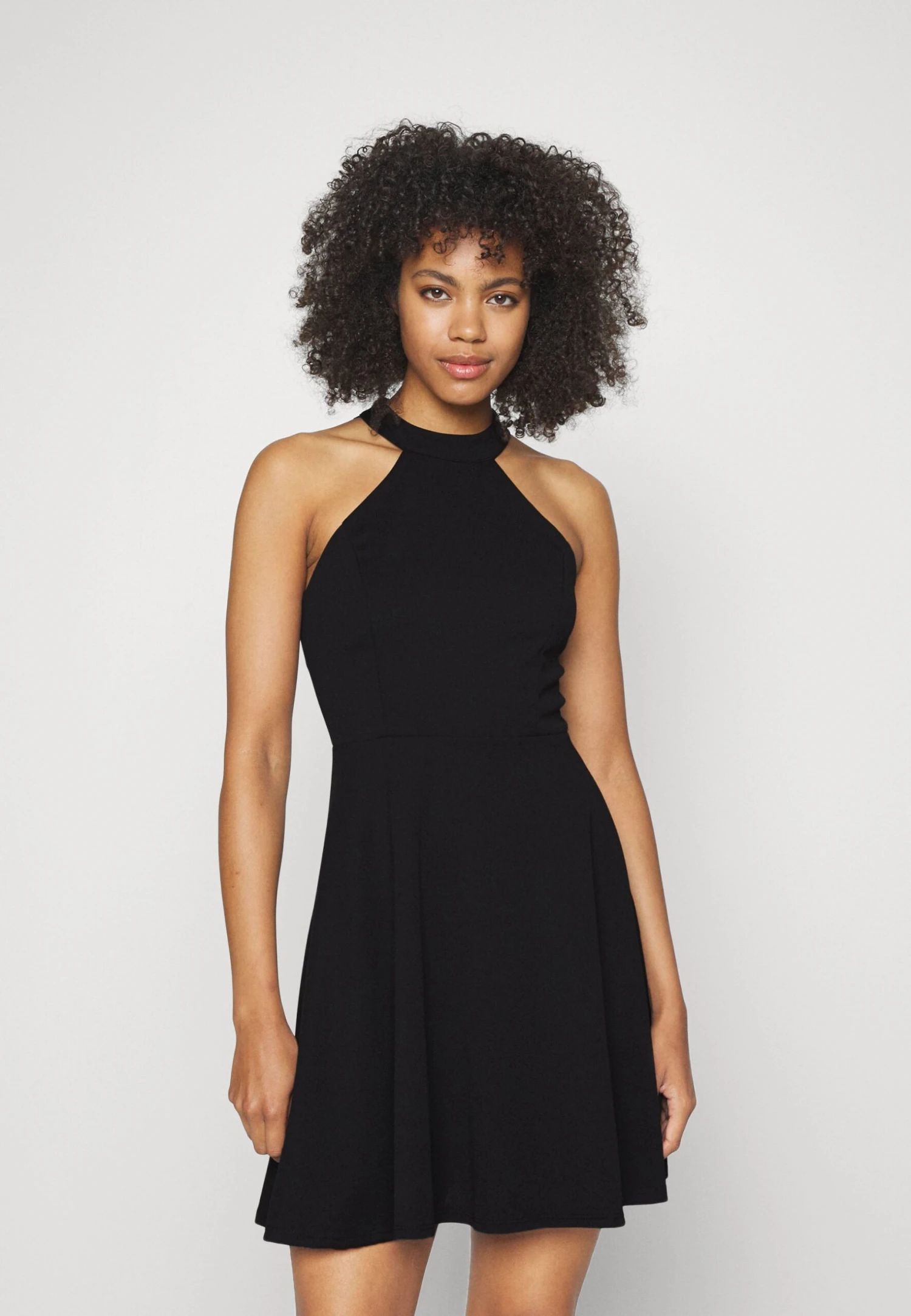 Wal G Bali Halter Neck Skater Dress - Jerseyjurk - Black 1 Wal G Bali Halter Neck Skater Dress - Jerseyjurk - Black