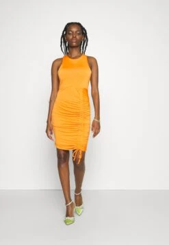 Aiden Rouched Mini - Etui-Jurk - Orange