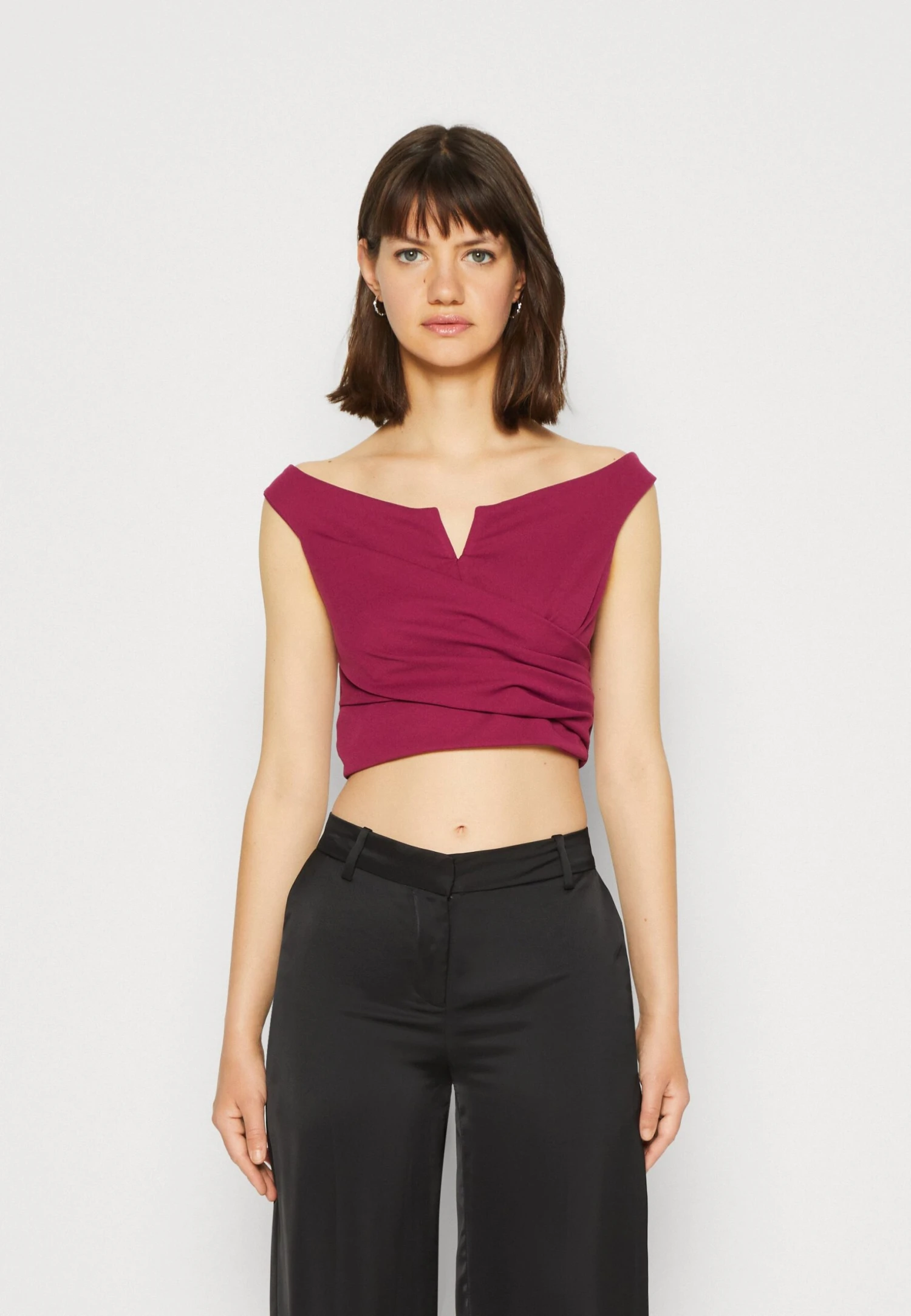 Wal G Valentines Heart Crop - Top - Magenta 1 Wal G Valentines Heart Crop - Top - Magenta