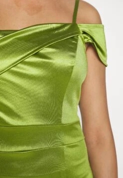 Wal G Peace Off Shoulder Midi - Cocktailjurk - Olive Green -Wal G aa4bf2c35e1549c68fb97d9a4a190e14